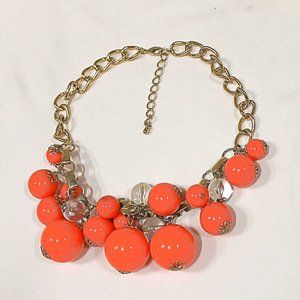 Coral Orb Baubles Statement Necklace
